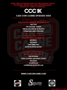 Car Con Carne Episode 1000 celebrates with three free events