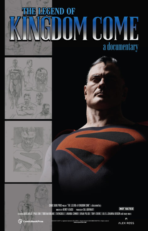 Movie poster for 'Legend of Kingdom Come' documentary on the iconic Alex Ross and Mark Waid comic book