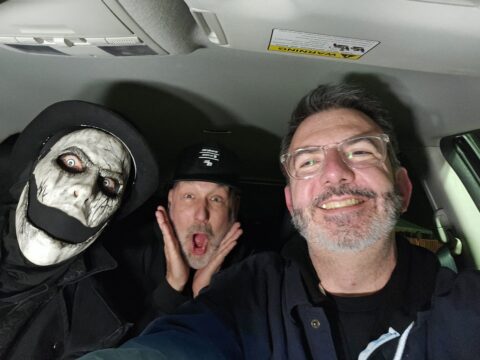 HellsGate Haunted House creator/owner John LaFlamboy, Tim Virgin and James VanOsdol on Car Con Carne